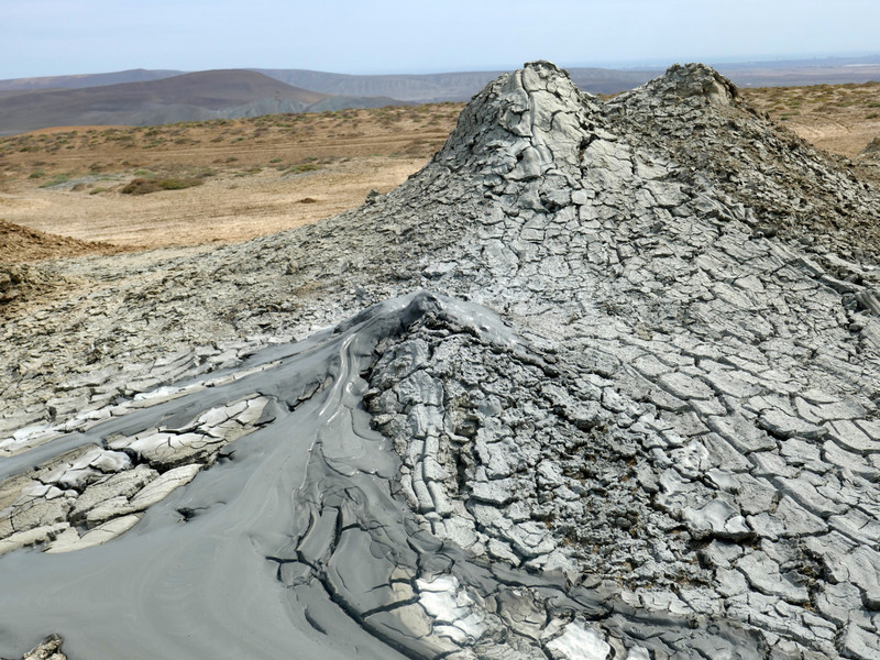 A better shot of the mud volcanoes at Dasgil Hill