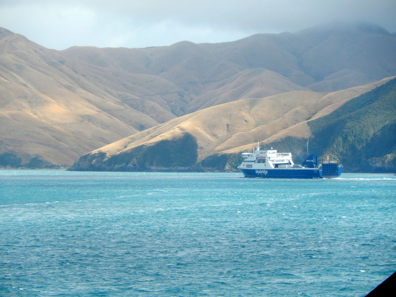 Interisland ferry entering Marlborough Sounds