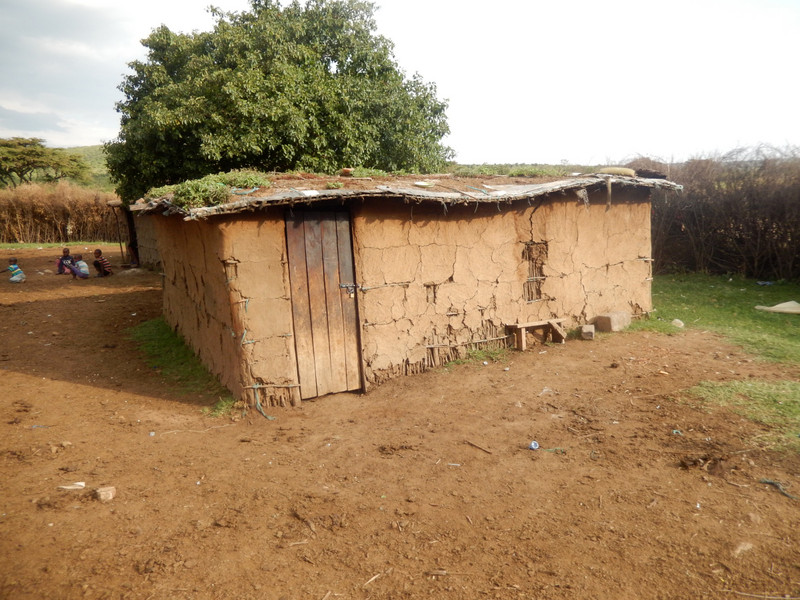 A Massai hut from the outside ...