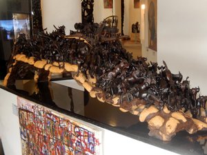 Carving of the wildebeest stampede ...