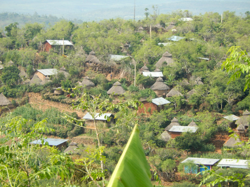 Aerial view of the Konso village