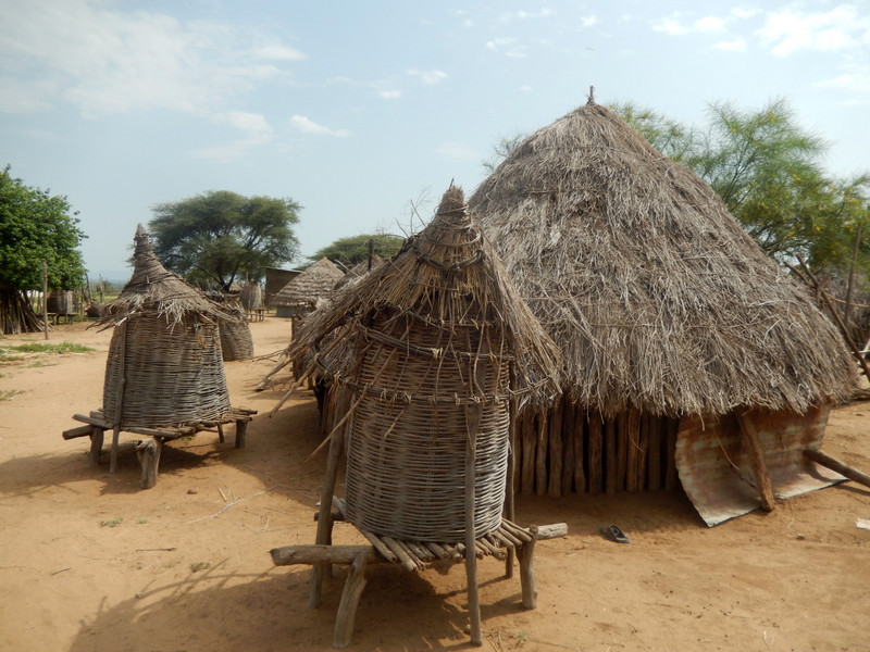 Huts in the Karo village