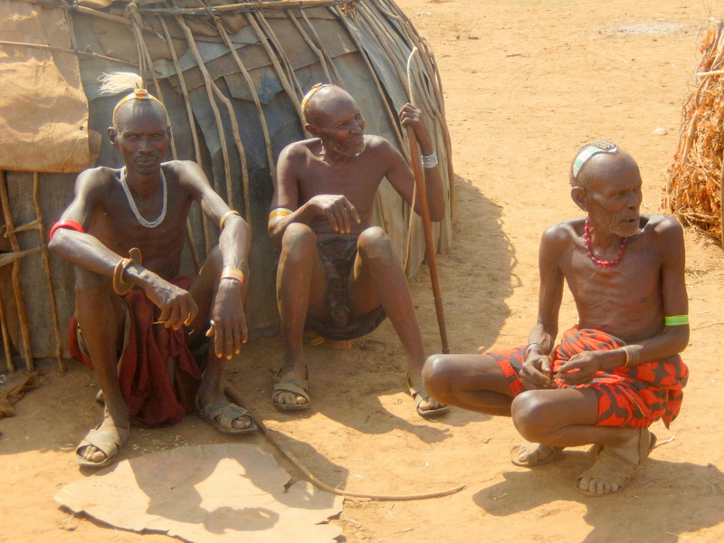 Some of the male elders of the Dassanech tribe