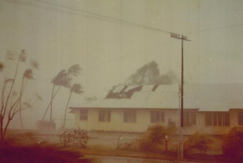 Our quarters photographed during the hurricane