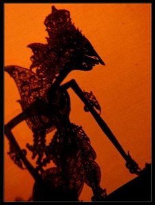 Shadow puppet - typical batik design