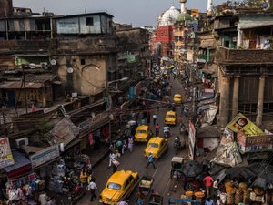 Typical street scene in Calcutta