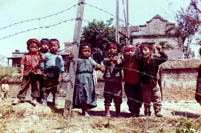 Tibetan children in refugee camp near Patan