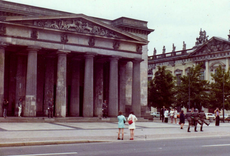 Goose stepping Guards Outside the War Memorial in East Berlin