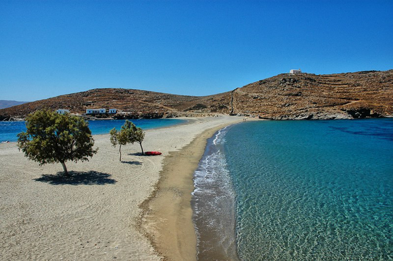 Deserted beach on Kythnos island