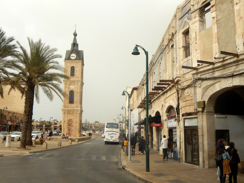 Clock tower in central Jaffa