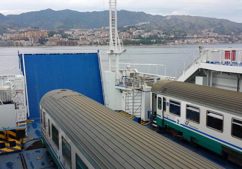 Train ferry from Italy to Sicily