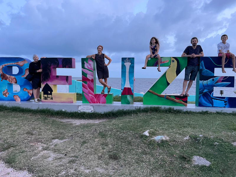 Welcome to Belize! Family snapshot.