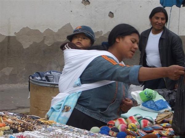 Women Vendor with Child