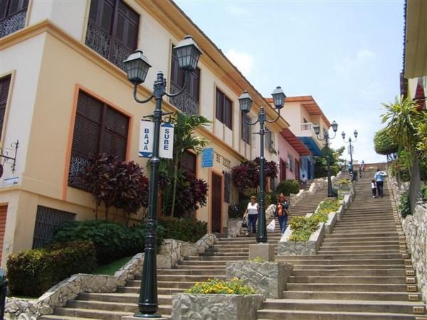 Steps up to the suburb of Las Penas