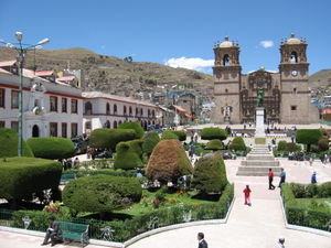The Central Plaza and Cathedral at Puno