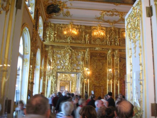 A 'sneaked' picture of the famed Amber Room - photos not allowed!