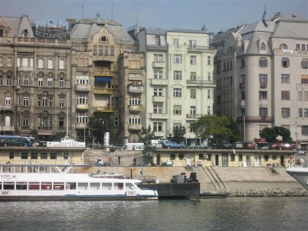 Buildings on the waterfront of the Danube