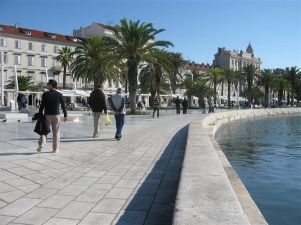 Promenade at Split, with Palace in background