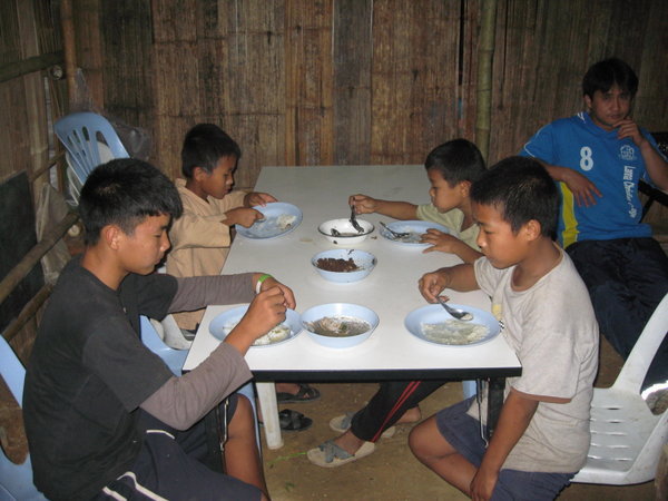 Deserted Burmese children at refuge