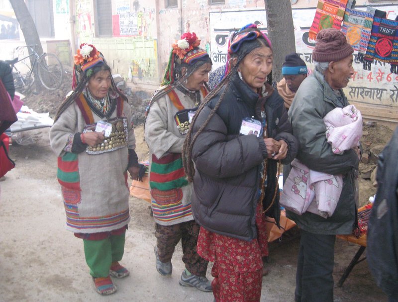 Locals queuing for the Dalai Lama