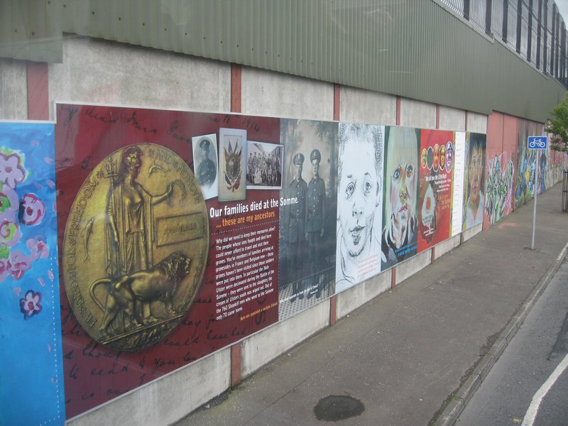 Murals on the dividing fence