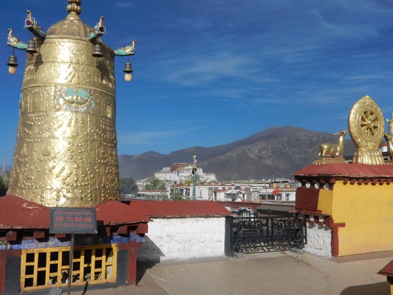 View from the roof of the Jokhang, with Potala in the distance