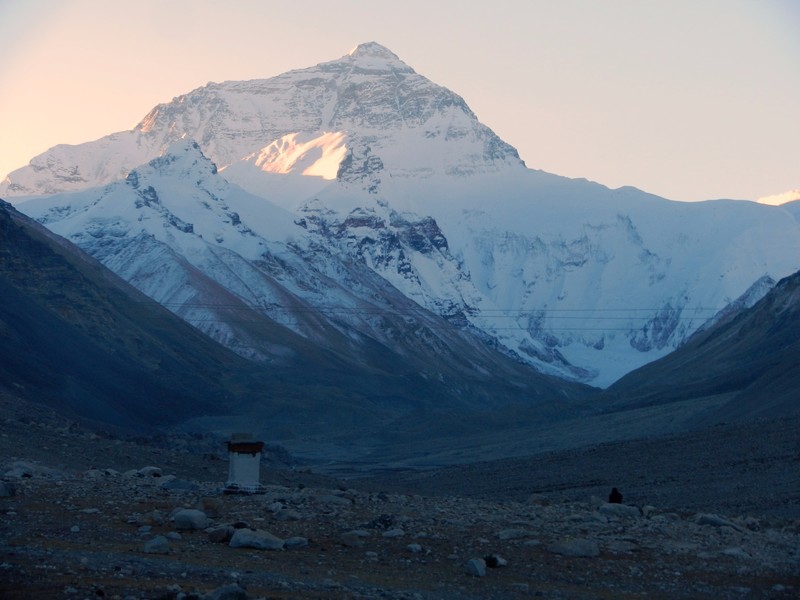 Mt Everest at a freezing sunrise