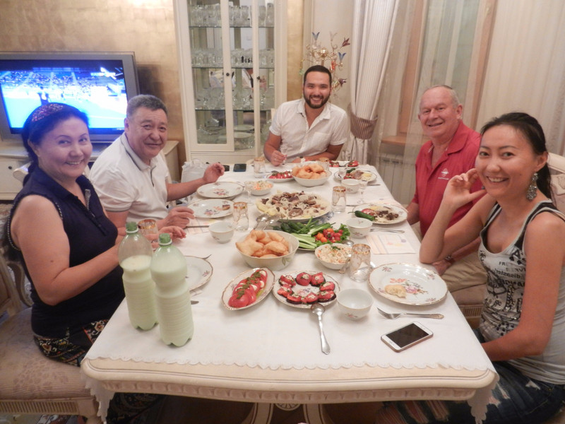 Our Kazakh dinner hosts