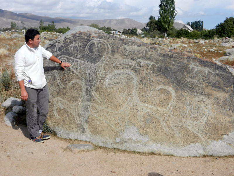 Petroglyphs at Cholpon-Ata
