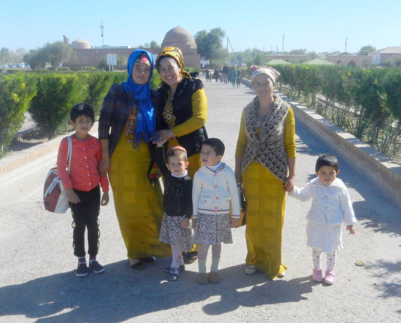 Turkmen family at Kunya-Urgench