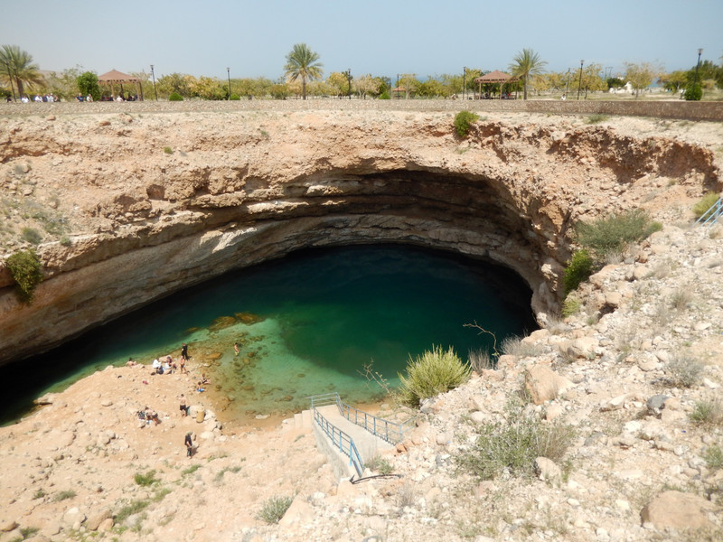 The sinkhole at Wadi Shab...