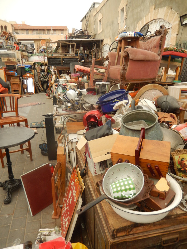 Jaffa Flea Market - I'm not sure what they do with these when it rains!