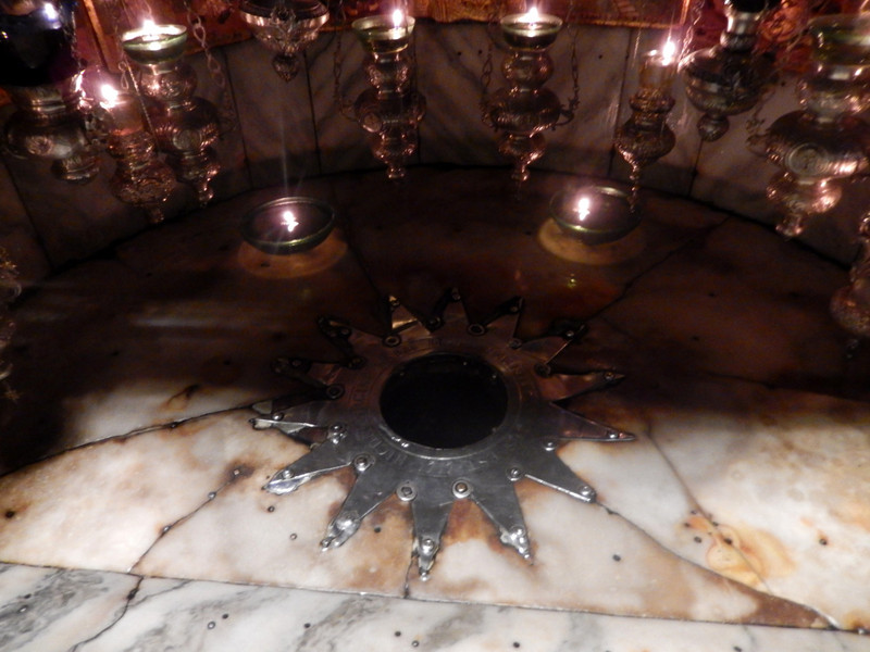 X marks the spot where Jesus was born at Church of the Nativity