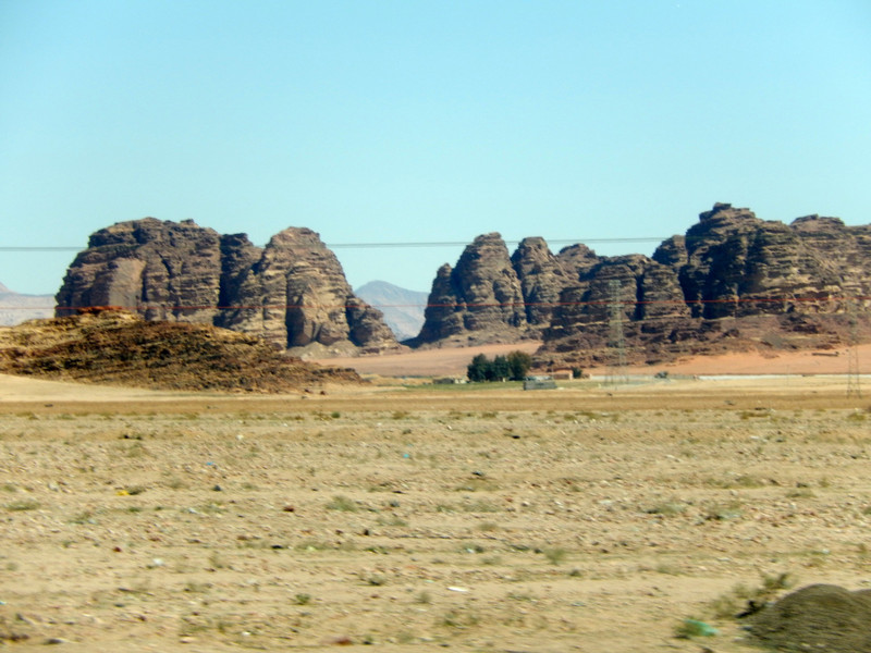 The outskirts of Wadi Rum