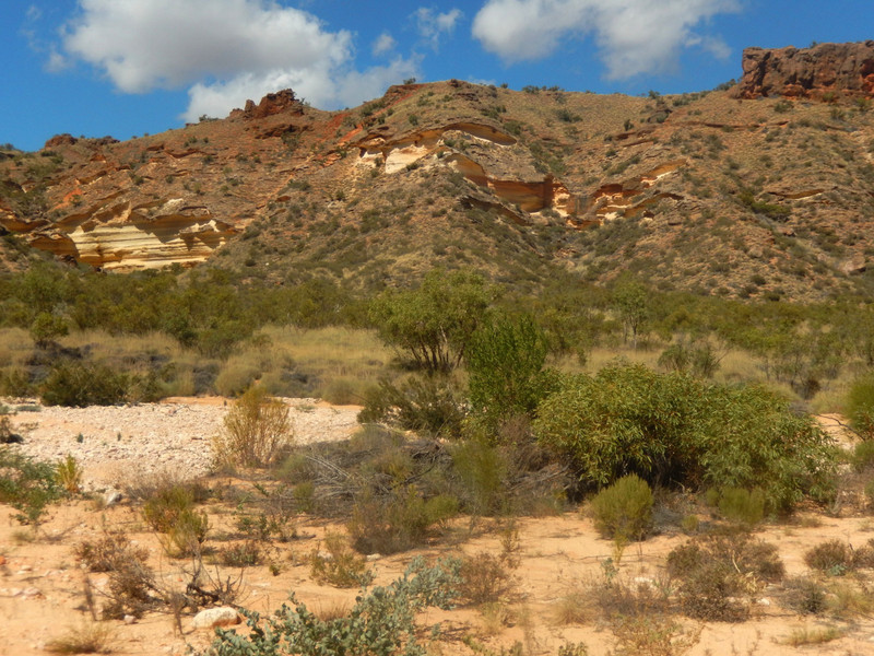 View up from Shothole Canyon, showing how it gots its name