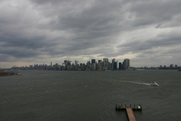 The view of NYC form Liberty Island