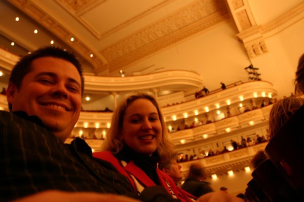Jahan and Liz in Carnegie Hall