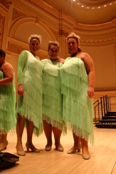 Liz, Charlotte and Yvette at Carnegie Hall