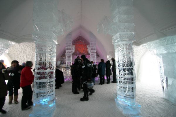 Inside the ice hotel