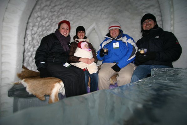 All of us at the ice hotel