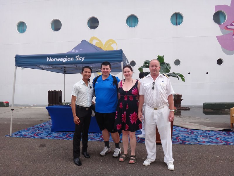 Us with the Cruise Director and Captain