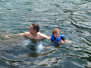 Swimming in Lake Ilopongo - El Salvador