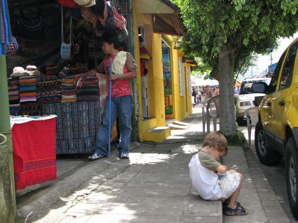 ice cream time... and he's not sharing!!  El Salvador