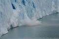 Ice calving off the glacier