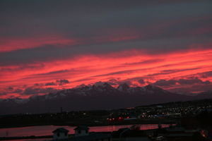 Sunset over Ushuaia