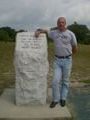 Tom at the 1st flight memorial stone