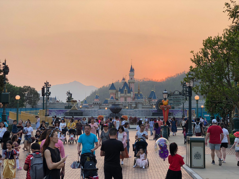 Sunset over the castle
