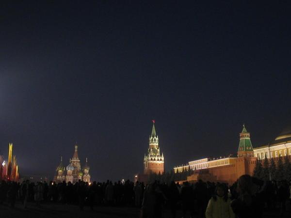 Red Square at night.