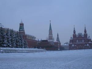 A snowy Red Square.