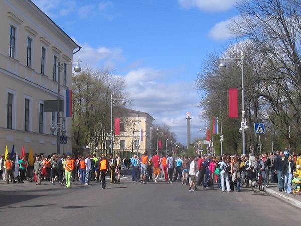 The starting line, Victory Day.